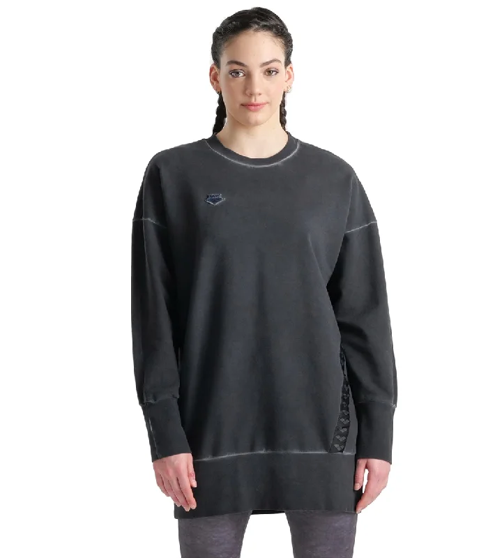 Arena Women's Icons Oversize Crewneck Sweater Delave/Black/White