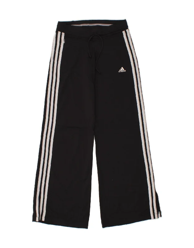 ADIDAS Womens Tracksuit Trousers UK 16 Large Black Polyamide