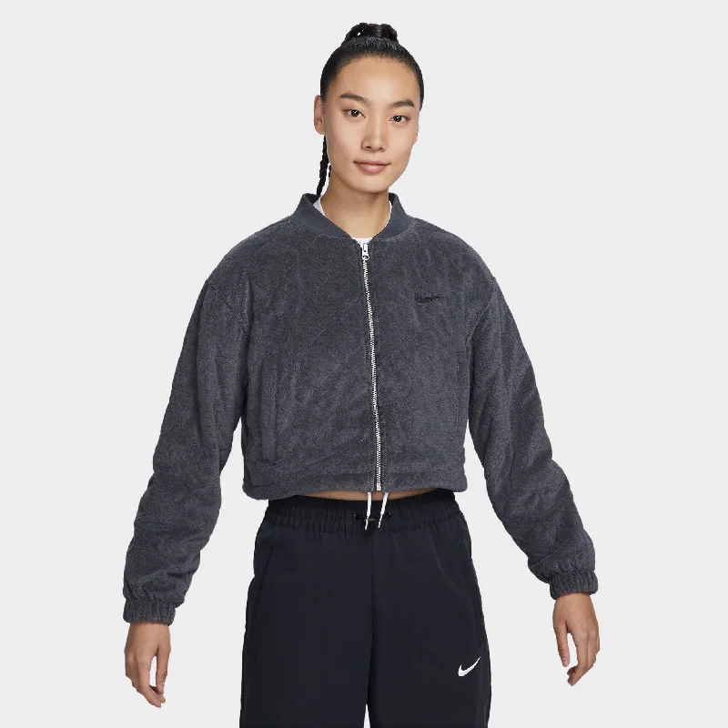 Nike Sportswear Women's Terry Quilted Jacket Anthracite / Black