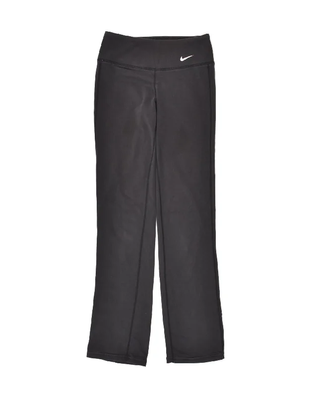 NIKE Womens Tracksuit Trousers UK 6 XS Black Cotton