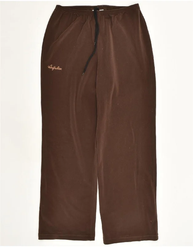 AUSTRALIAN L'ALPINA Womens Tracksuit Trousers IT 48 XL Brown Polyester