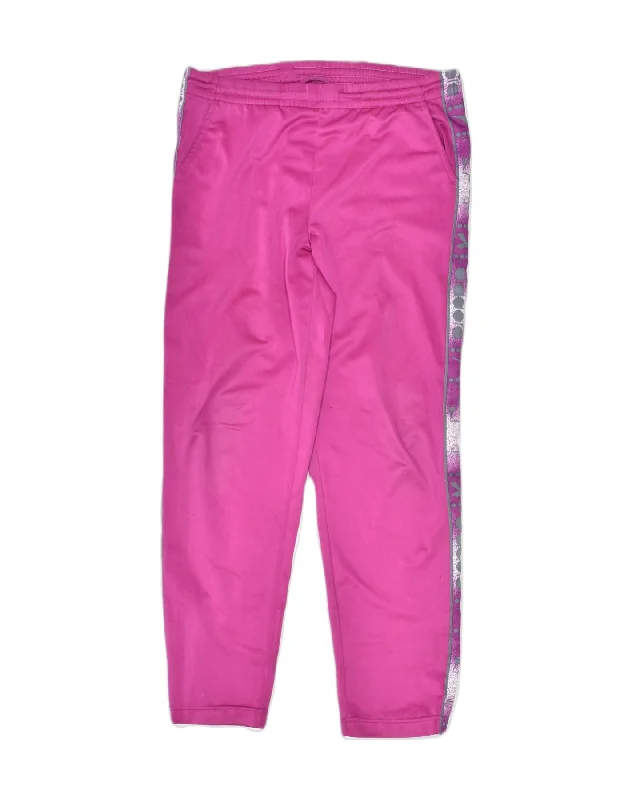 DIADORA Womens Tracksuit Trousers UK 12 Medium Pink Polyester