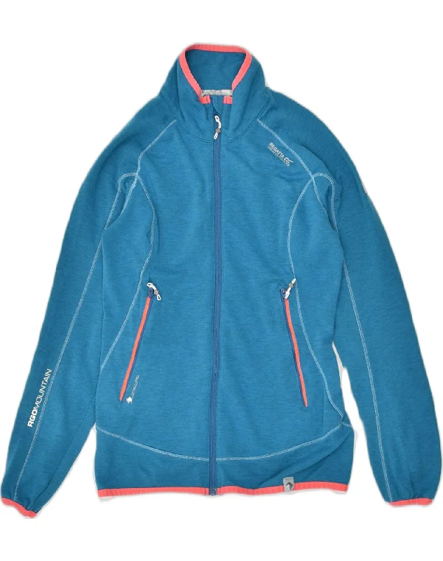 REGATTA Womens Tracksuit Top Jacket UK 10 Small Blue