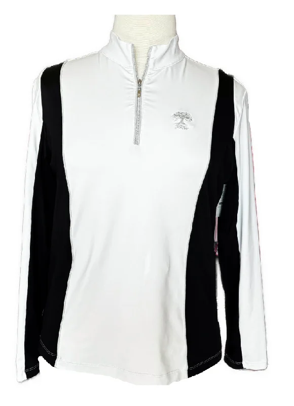 Tail Activewear White & Black Golf Pullover with Logo Size XL MSP$100