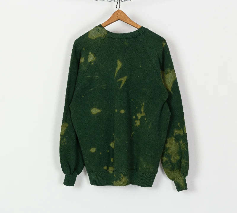 90s Green Reverse Tie Dye Sweatshirt - Men's Large Short, Women's XL