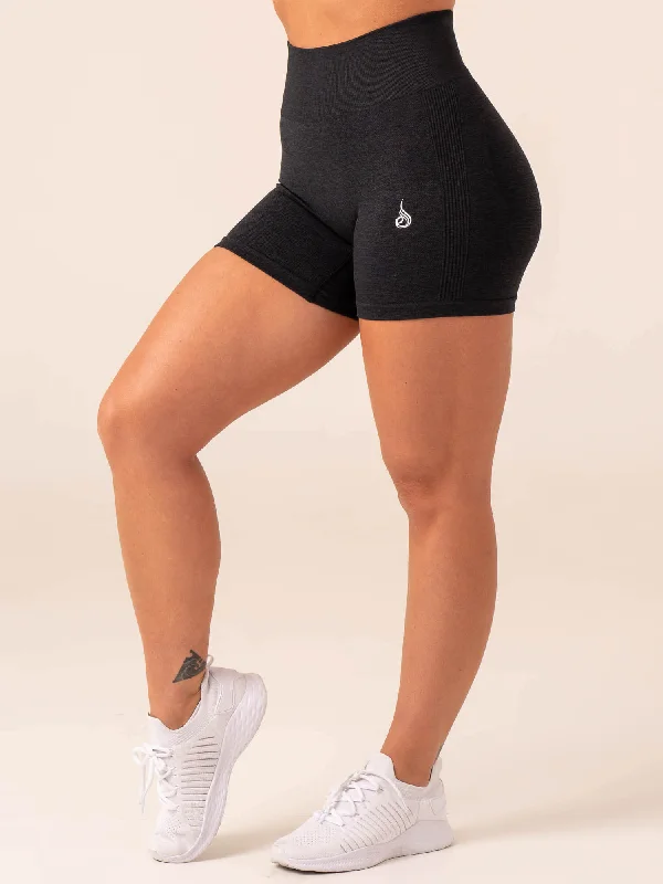 Aspire Seamless Shorts - Black Marl