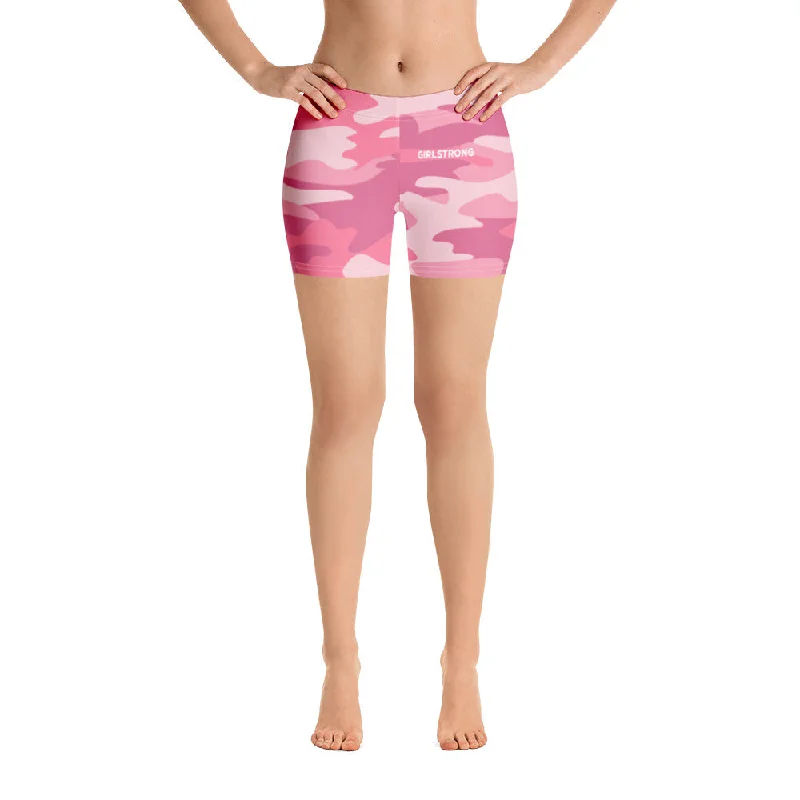 ELEVATED ESSENTIALS, THE PERFECT SPORT SHORTS PINK CAMO