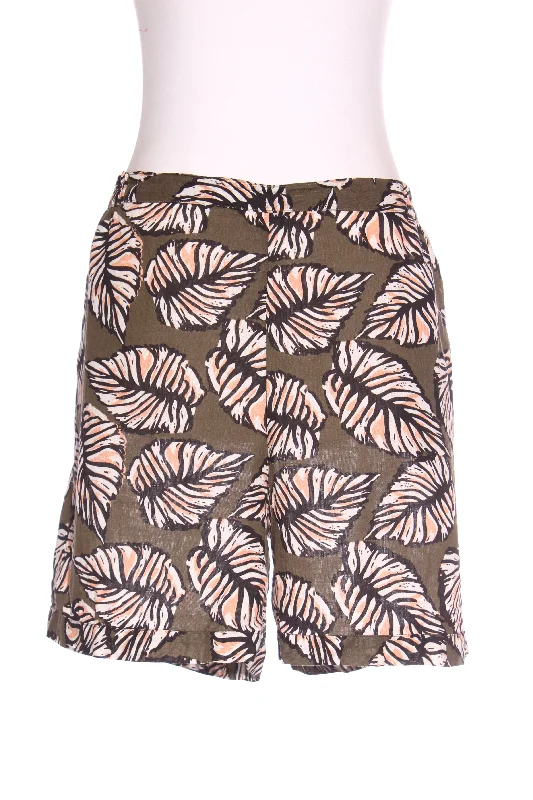 STAPLE + CLOTH (NZ) Linen/cotton palm print short!s 12