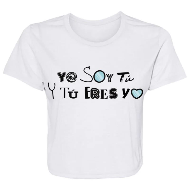 Ladies' Flowy Cropped Tee, Yo Soy Tú