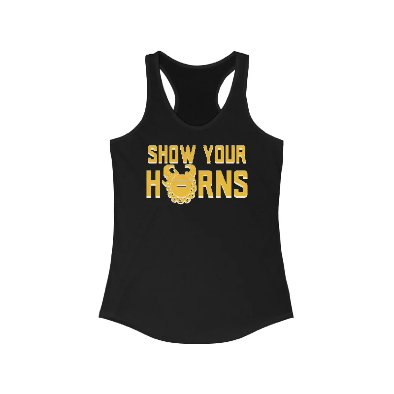 Ladies Ideal Racerback Tank - Show Your Horns