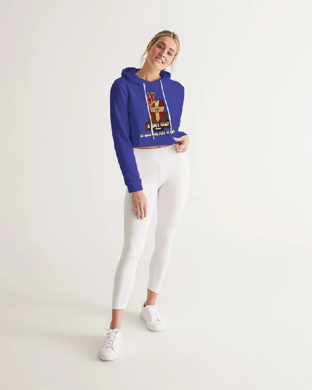 AKH Blue Women's Cropped Hoodie