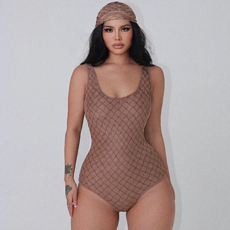 SYNEZ Nude Bodysuit